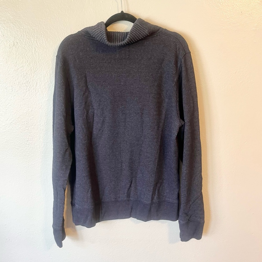 Billy Reid Men’s Pullover Sweater Cowl size L navy - Picture 2 of 5